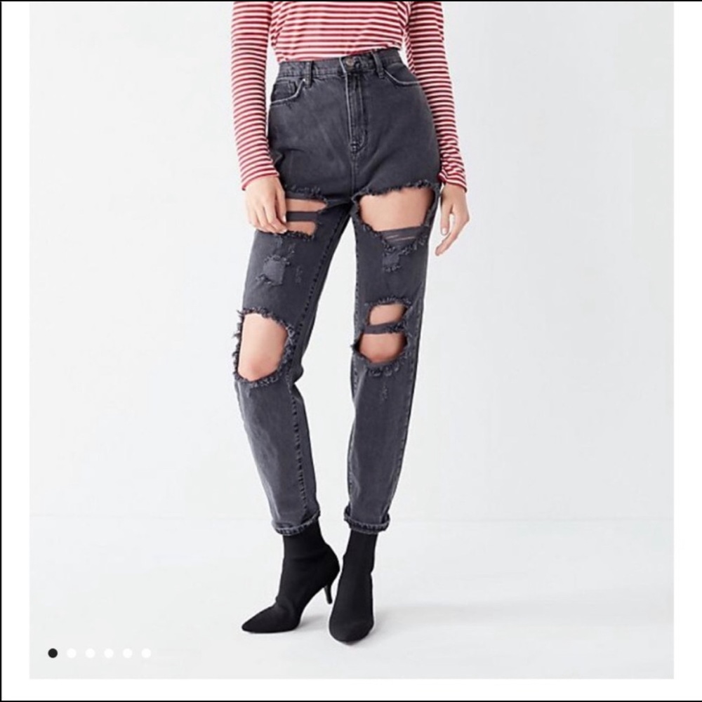 BDG Mom High-Rise Distressed Jeans